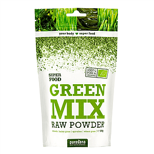 PURASANA GREEN MIX POWDER BIO 200 G (Směs zelených antioxidantů)