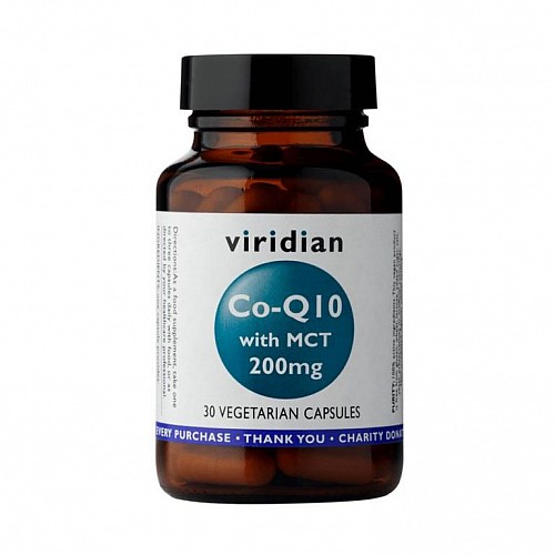 Viridian Co-enzym Q10 with MCT 200 mg 30 kapslí (Koenzym Q10)