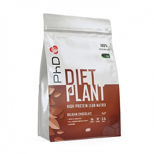 PhD NUTRITION DIET PLANT PROTEIN 1 KG BELGICKÁ ČOKOLÁDA