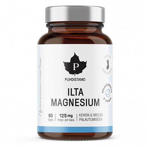 Puhdistamo Night Magnesium 60 kapslí (Hořčík)