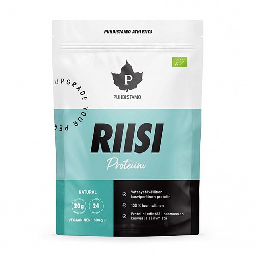 PUHDISTAMO RICE PROTEIN BIO NATURAL 600 G