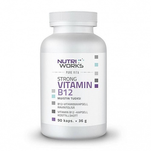 NUTRIWORKS STRONG VITAMIN B12 90 KAPSLÍ (Silný vitamín B12)