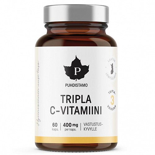 PUHDISTAMO TRIPLE VITAMIN C 60 KAPSLÍ