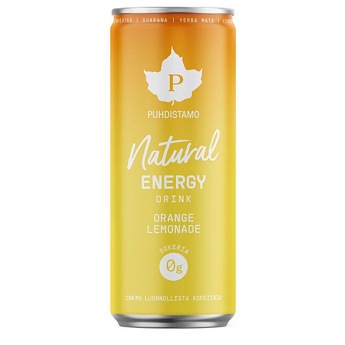 Puhdistamo Natural Energy Drink 330 ml pomeranč