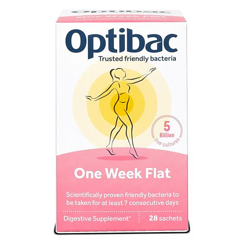 OPTIBAC ONE WEEK FLAT 28 x 1,5g sáček (Probiotika při nadýmání a PMS)