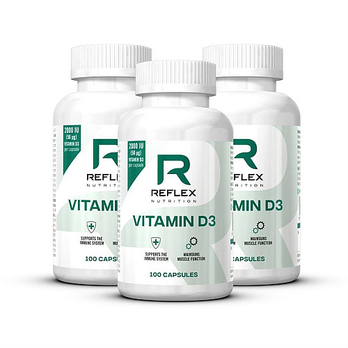 Reflex Nutrition Vitamin D3 100 kapslí 2+1 ZDARMA