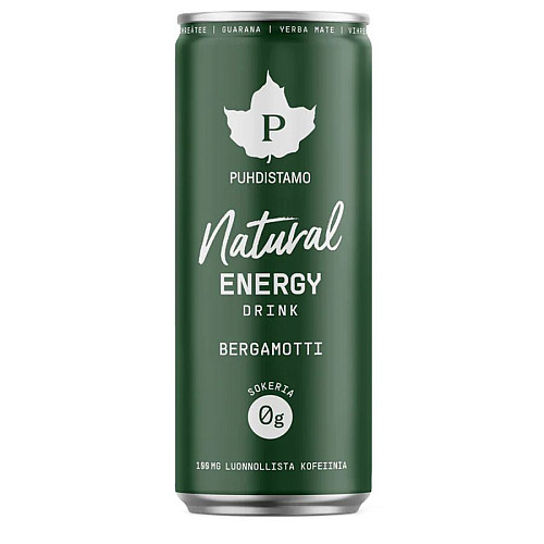 PUHDISTAMO NATURAL ENERGY DRINK 330 ML BERGAMOT