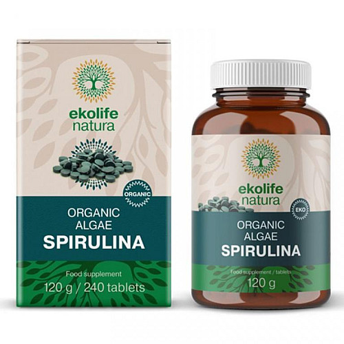 EKOLIFE NATURA ALGAE SPIRULINA ORGANIC 240 TABLET (Bio řasa spirulina)