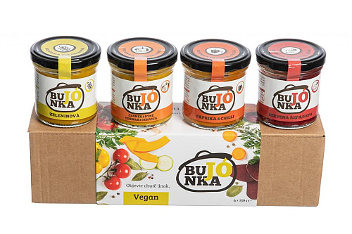 BUJÓNKA Dárková degustační sada VEGAN 4x 130 g