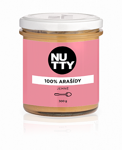 NUTTY 100% Arašídové máslo jemné 300 g