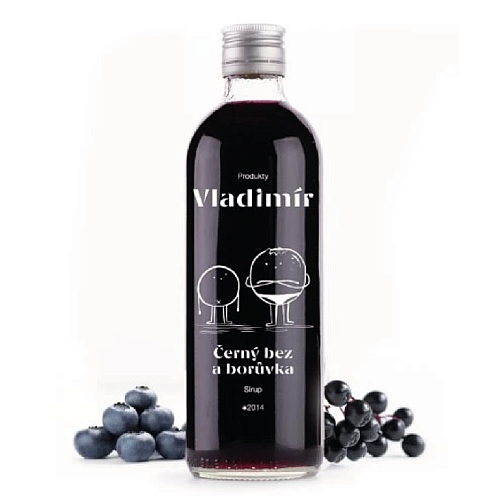 Sirupy Vladimír - Černý bez a borůvka 0,5 l