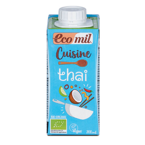 EcoMil Krém kokosový na vaření Thai 14 % tuku BIO 200 ml