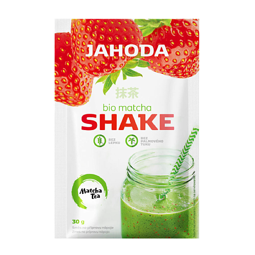 Matcha Tea Matcha shake jahoda bezlepkový BIO 30 g
