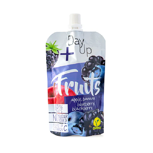 Day up Dezert ovocný jablko, banán, borůvka, ostružina 100 g