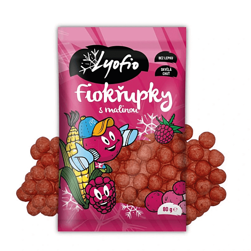 Lyofio Kukuřičné křupky Malina 80 g