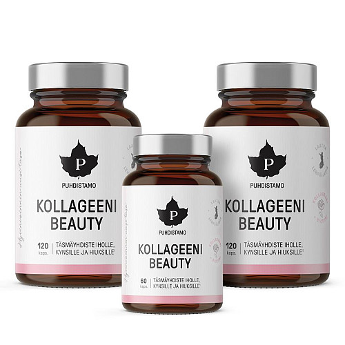 Puhdistamo Collagen Beauty 2 x 120 kapslí + 60 kapslí ZDARMA (Kolagenové peptidy Verisol®)