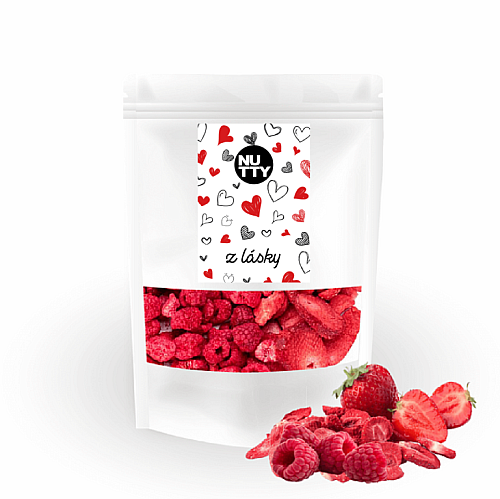 NUTTY Z lásky Mix lyofilizovaného ovoce (jahody a maliny)