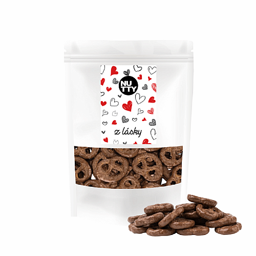 NUTTY Z lásky Preclíky v mléčné čokoládě 100 g