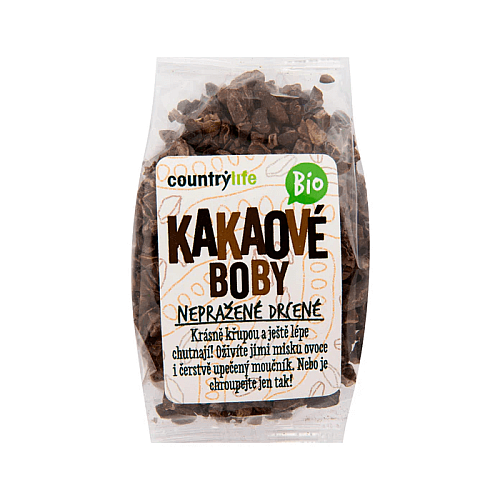 Country Life Kakaové boby nepražené drcené BIO 100 g