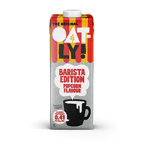 OATLY Nápoj ovesný Barista s příchutí popcornu 1 l