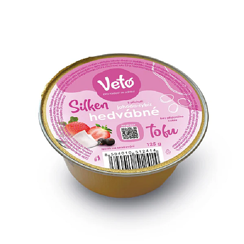 Veto Eco Tofu hedvábné s příchutí jahoda a rybíz 125 g