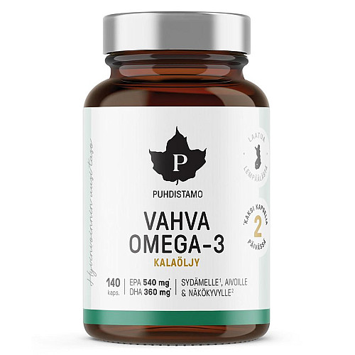 Puhdistamo Strong Omega 3 (540mg EPA, 360mg DHA) 140 kapstí
