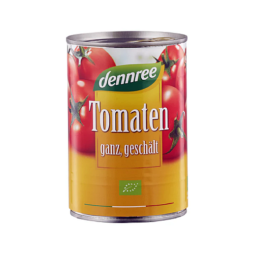DENNREE Rajčata celá loupaná BIO 400 g