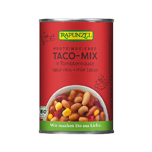 RAPUNZEL Směs fazolí sterilovaná Taco-Mix BIO 400 g