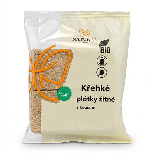 NATURAL Křehké plátky kváskové žitné BIO 75 g