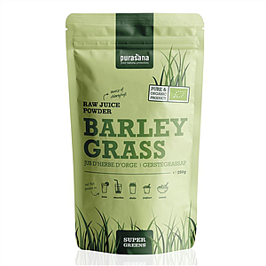 Purasana Barley Grass Raw Juice Powder bio 200 g (Zelený ječmen)
