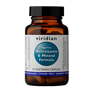 Viridian High Five Multivitamin & Mineral Formula 30 kapslí (vitamíny pro muže i ženy)