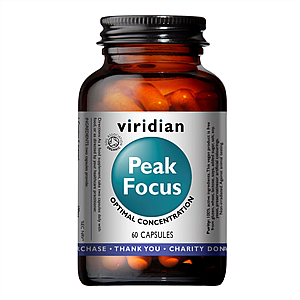 VIRIDIAN ORGANIC PEAK FOCUS 60 KAPSLÍ (Normální kognitivní funkce)