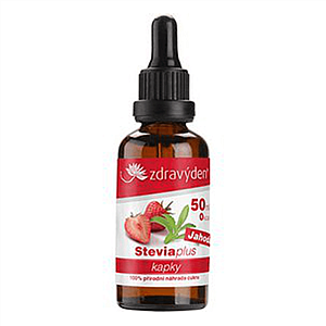 ZDRAVÝ DEN STEVIA KAPKY 50 ML JAHODA