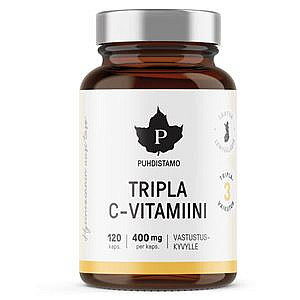 PUHDISTAMO TRIPLE VITAMIN C 120 KAPSLÍ