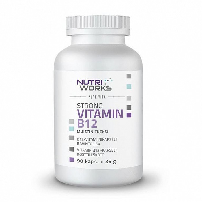 NutriWorks Nutriworks Strong Vitamin B12 90 kapslí (Silný vitamín B12)