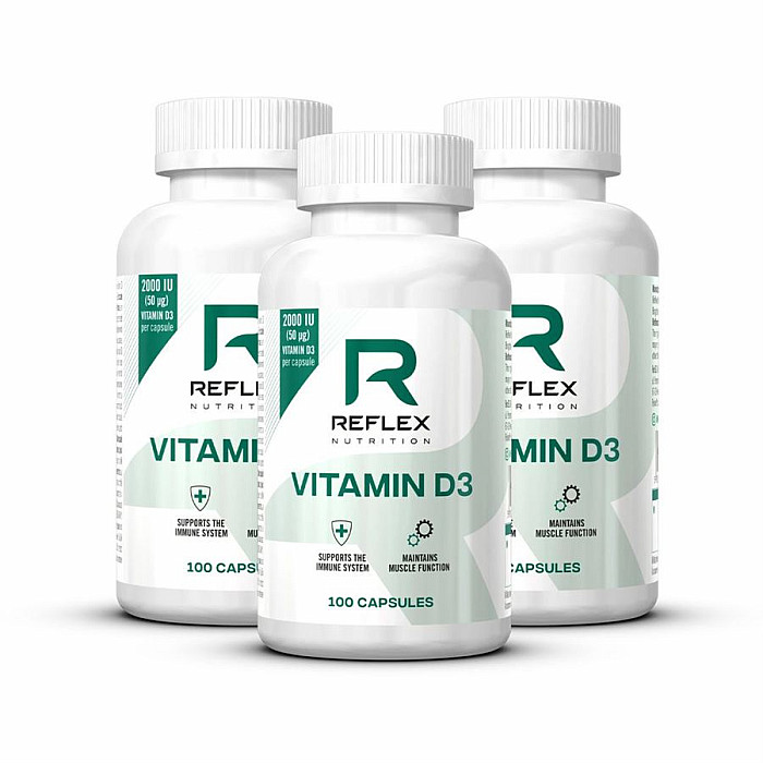 Reflex Reflex Nutrition Vitamin D3 100 kapslí 2 + 1 ZDARMA