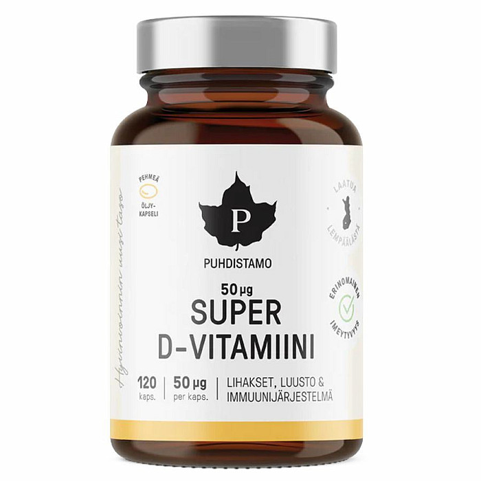 Puhdistamo Puhdistamo Super Vitamin D 2000 IU 120 kapslí