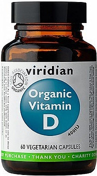 VIRIDIAN NUTRITION Viridian Organic Vitamin D 60 kapslí