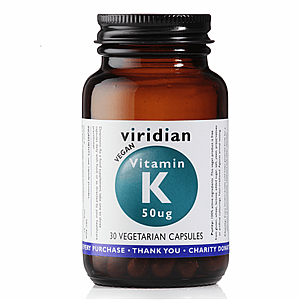 VIRIDIAN NUTRITION Viridian Vitamin K 50 μg 30 kapslí