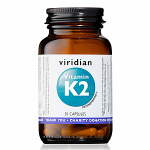 VIRIDIAN NUTRITION Viridian Vitamin K2 30 kapslí