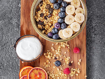  Fit snídaně: kaše s banánem a vanilkovým proteinem