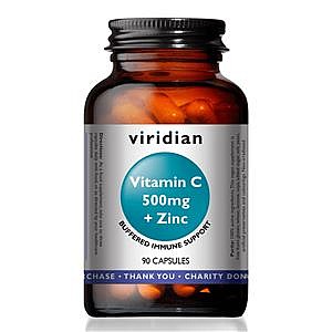 VIRIDIAN VITAMÍN C 500 mg + ZINC 90 KAPSLÍ