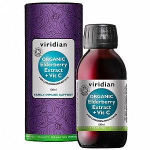 VIRIDIAN ELDERBERRY EXTRACT + VITAMÍN C 100 ML ORGANIC (Bezinkový extrakt)