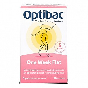 OPTIBAC ONE WEEK FLAT 28 x 1,5g sáček (Probiotika při nadýmání a PMS)