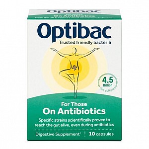 OPTIBAC ON ANTIBIOTICS 10 KAPSLÍ (Probiotika při antibiotikách)