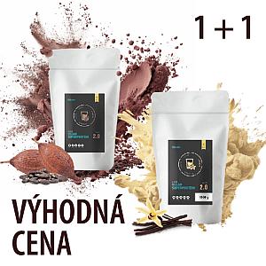 Balíček Vegan superproteinů 2x 1000 g (kakao + vanilka)
