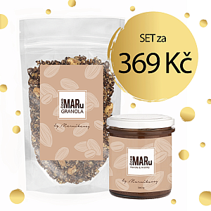 NUTTY Sada čokoMARu by Maruškaveg granola 400 g  + ořechový krém 300 g
