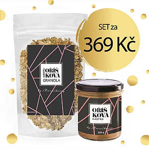 NUTTY Sada Oříšková sušenka by Maruškaveg granola 400 g + ořechový krém 300 g