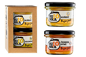 BUJÓNKA Dárková sada Kuřecí + Česnek-dýně 2 x 200 g