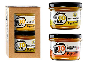BUJÓNKA Dárková sada Zeleninová + Česnek-dýně 2 x 200 g